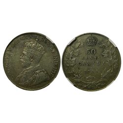 Canada Fifty Cents, 1914. NGC XF40.