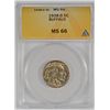 Image 1 : 1938-D BUFFALO NICKEL. ANACS MS-66  SUPERB