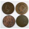 Image 1 : 4-DIFFERENT DATED LARGE CENTS ( 1800, 1806, 1816, 1817 13STARS) AG