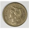 Image 1 : 1865 THREE CENT NICKEL GEM BU