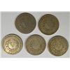 Image 2 : 5- DIFFERENT V-NICKELS (95,96,97,99,12-D) GOOD-FINE