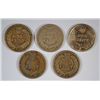 Image 2 : 5- DIFFERENT DATED INDIAN HEAD CENTS (1860,1861,1862,1863,1864 CN)  GOOD