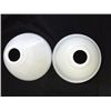 Image 2 : 2 WHITE GLASS LAMP SHADES
