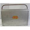 Image 1 : VINTAGE METAL, ALUMINUM COOLER, ICE CHEST, HINGED LID, CRONCO PORT-O-RATOR