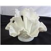Image 1 : 1950 FENTON WHITE MILK GLASS HOBNAIL 4 PC. MINIATURE EPERGNE SET