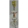 Image 1 : VINTAGE CRYSTAL AND PORCELAIN CAPODIMONTE STYLE ROSE LAMP
