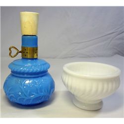 Vintage Avon Blue Courting Lamp