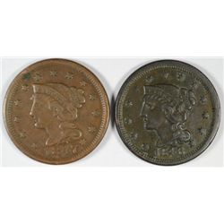 1846 VF+ & 1847 VF LARGE CENTS