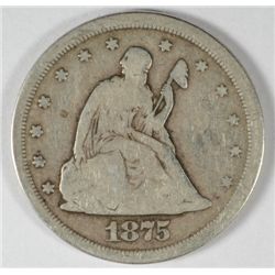 1875-S TWENTY CENT VG+