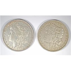 2 CIRCULATED MORGAN DOLLARS