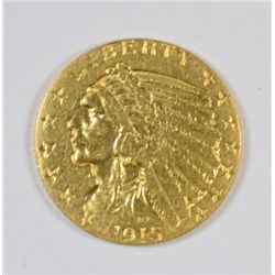 1915-S $5 GOLD INDIAN AU/BU