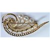 Image 3 : Vintage 18K Gold Brooch with pearls