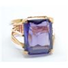 Image 2 : 18kt Large Synthetic Alexandrite Ring