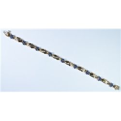 Beautiful Diamond and Synthetic Sapphire Bracelet