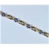 Image 2 : Beautiful Diamond and Synthetic Sapphire Bracelet