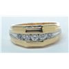 Image 1 : 14kT YELLOW GOLD GENTS RING WITH DIAMONDS! .50CT TOTAL WEIGHT. PRE-OWNED