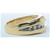Image 2 : 14kT YELLOW GOLD GENTS RING WITH DIAMONDS! .50CT TOTAL WEIGHT. PRE-OWNED