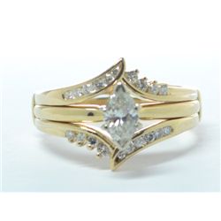 14kt Fabulous Marquise Bridal Set