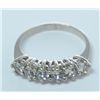 Image 3 : 14K WHITE GOLD RING, THE STONES ARE CZ'S, SIZE 6