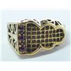 Image 1 : VINTAGE RUBY RING, 14K GOLD, UNUSUAL FILIGREE DESIGN. PRE-OWNED SIZE 6.5