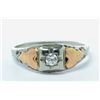 Image 1 : VINTAGE  18K GOLD DIAMOND FILIGREE RING, SIZE 6