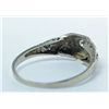 Image 3 : VINTAGE  18K GOLD DIAMOND FILIGREE RING, SIZE 6