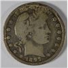 Image 1 : 1897-O BARBER QUARTER, VG ( RIM DAMAGE )