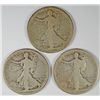 Image 1 : 1916 GOOD, 1916-D VG & 1916-S VG WALKING LIBERTY HALF DOLLAR