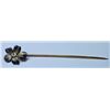 Image 1 : 14kt ENAMELED AND DIAMOND FLOWER STICK PIN