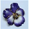 Image 1 : ANTIQUE ENAMELED AND DIAMOND PANSY PIN