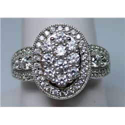 STERLING SILVER AND CZ RING