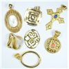 Image 1 : Lot of 6 Sterling Silver With Gold tone Overlay  Pendants