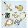 Image 2 : Lot of 6 Sterling Silver With Gold tone Overlay  Pendants
