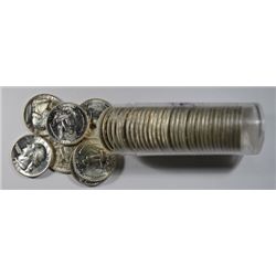 1956-P WASHINGTON QUARTER ROLL, ALL GEM UNCIRCULATED  ( 40 )  COINS