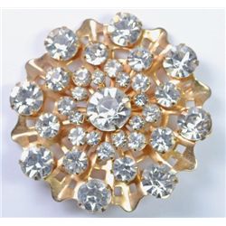 Vintage Goldtone and Rhinestone brooch