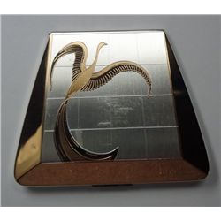 Vintage Elgin America Compact in Art Deco style, with Soaring Bird. Mint ,