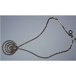 Citra 14kt Tricolored Circle Pendant On Chain