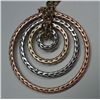 Image 3 : Citra 14kt Tricolored Circle Pendant On Chain