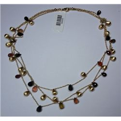 14kt Yellow Gold Three Strand Necklace