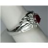 Image 2 : 10kt White Gold Ruby and Diamond Ring