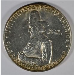 1920 PILGRIM TERCENTENARY COMMEMORATIVE HALF DOLLAR, MS-65  BLAST WHITE