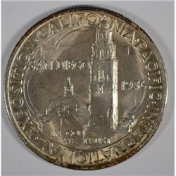 1936-S SAN DIEGO EXPO COMMEMORATIVE HALF DOLLAR, MS-65  ORIGINAL