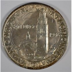 1936-S SAN DIEGO EXPO COMMEMORATIVE HALF DOLLAR, MS-65  ORIGINAL