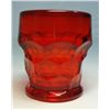 Image 2 : Red Glass Cigarette Urn/Toothpick Holder w/ Plastic Cocktail Forks