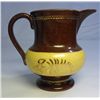 Image 1 : Small Brown and Cream Ceramic Pitcher