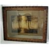 Image 1 : Hand-Carved Framed Paul Verlet Painting