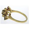 Image 2 : Vintage Garnet Cluster Ring, 14k Yellow Gold, size 5.5 Excellent Condition