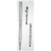 Image 1 : A Victorian silver ring loop pencil, Birmingham 1887, a later silver telescopic pencil, 1912 and...