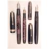 Image 1 : A Parker black celluloid Oversize Vacumatic together with a burgundy pearl Oversize Vacumatic wit...