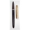 Image 1 : A Parker 51 with gold plated cap and blue body, boxed £60-80...